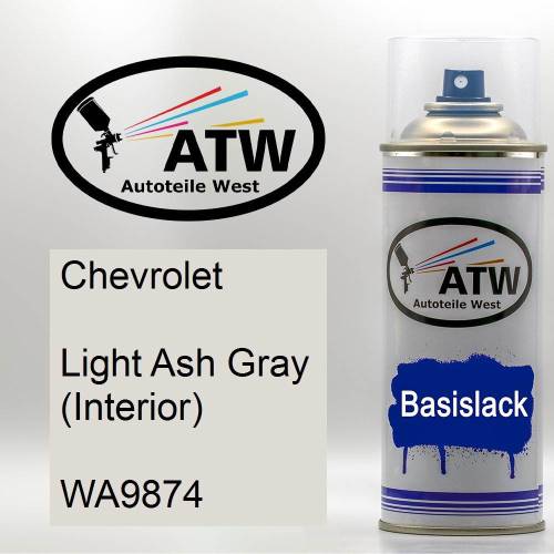 Chevrolet, Light Ash Gray (Interior), WA9874: 400ml Sprühdose, von ATW Autoteile West.